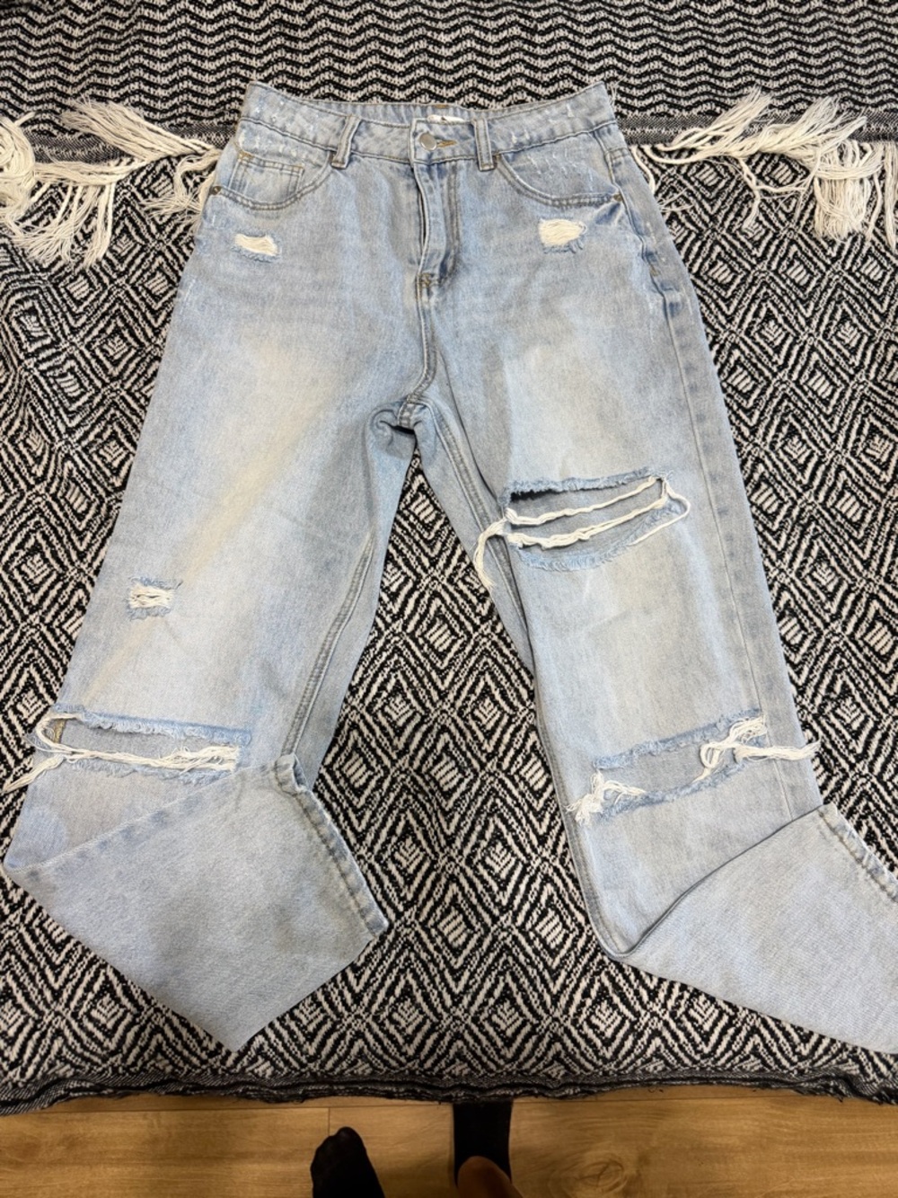 GB girls Light Blue Distressed Boyfriend Jeans
